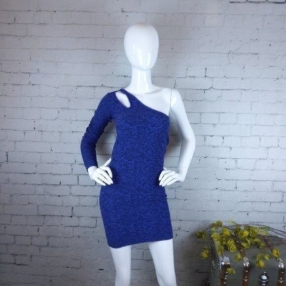 BCBGeneration One Shoulder Bodycon Dress Blue M/L - Picture 1 of 6